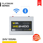 24V 100Ah LiFePO4 Akü - Bluetooth/Wifi