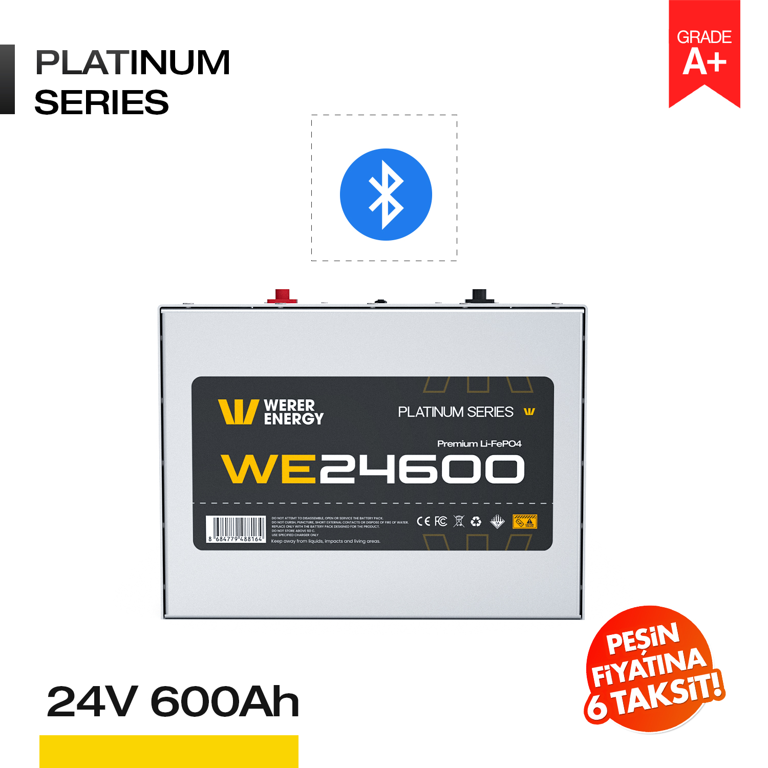 24600_B 24V 600Ah LiFePO4 Akü - Bluetooth - Görsel 1