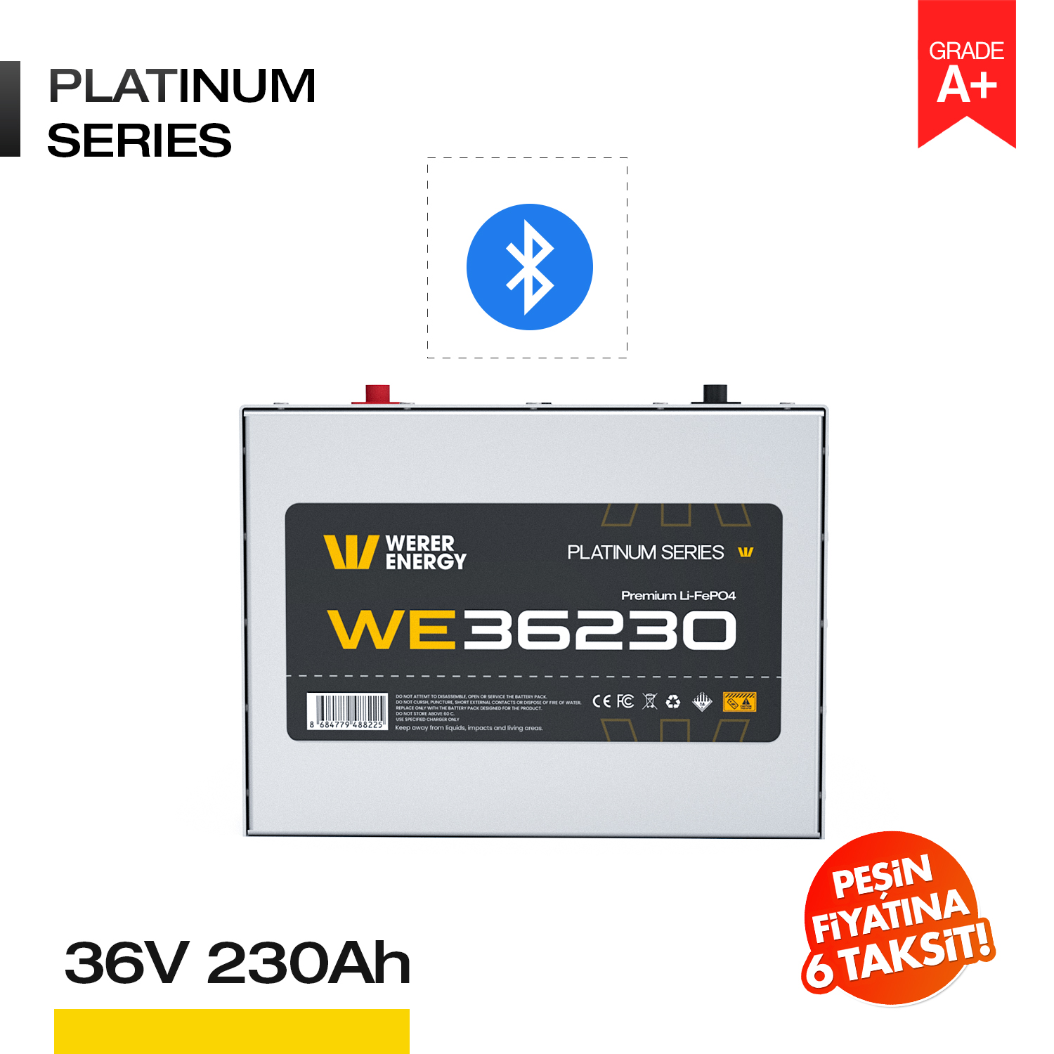 36230_b 36V 230Ah LiFePO4 Akü - Bluetooth - Görsel 1